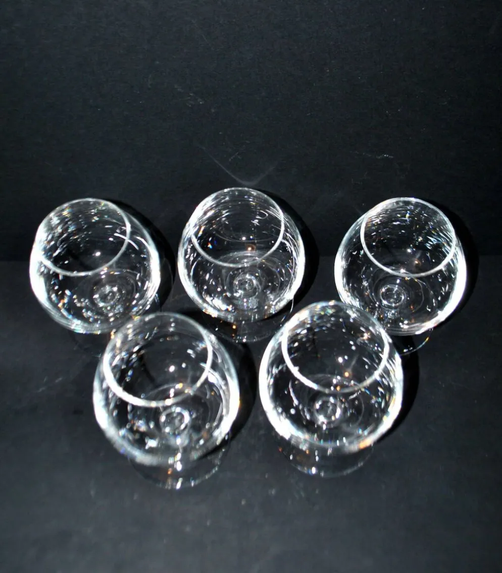 V&B Villeroy Boch lot de 5 verres ballon cognac brandy en cristal