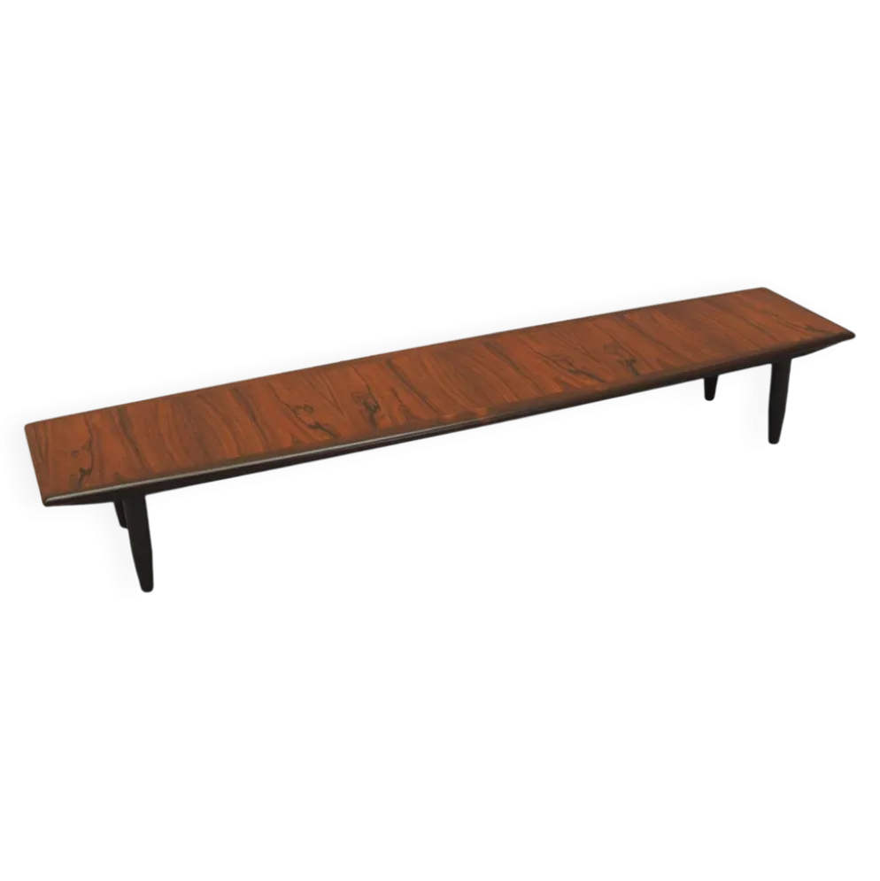 Veneer de roseau danois Lowboard – Mid-Century Modern, années 1970