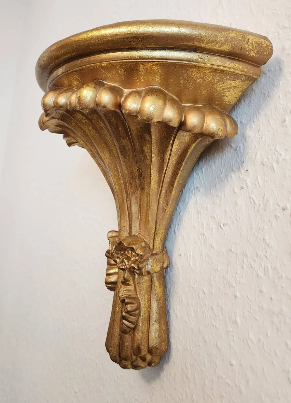 vergoldée console murale support mural étagère décorative rococo Louis XV, 1970