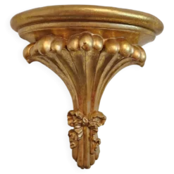 vergoldée console murale support mural étagère décorative rococo Louis XV, 1970