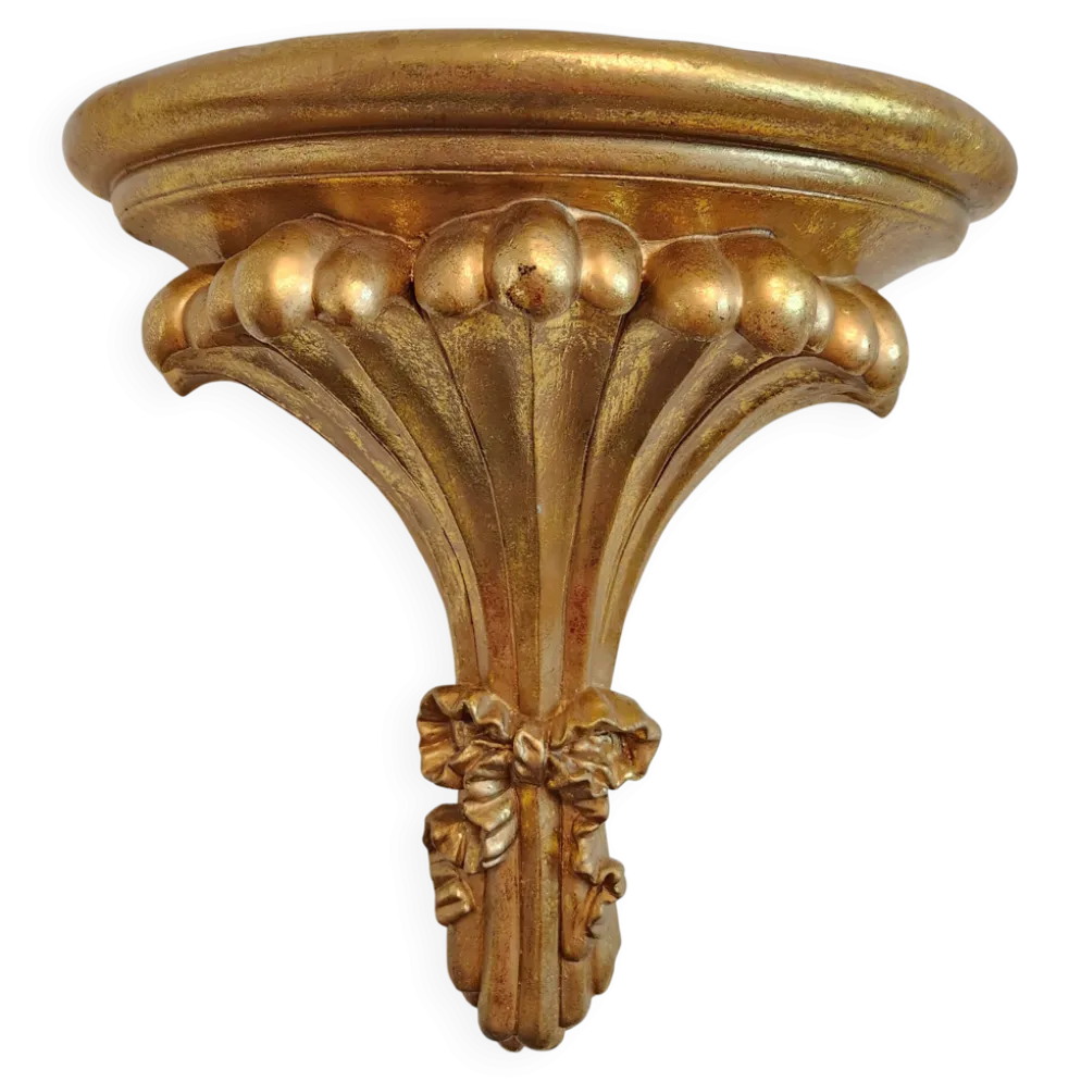 vergoldée console murale support mural étagère décorative rococo Louis XV, 1970