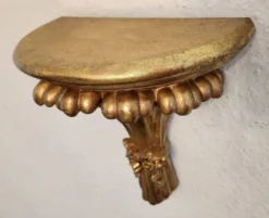 vergoldée console murale support mural étagère décorative rococo Louis XV, 1970