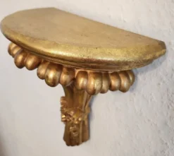 vergoldée console murale support mural étagère décorative rococo Louis XV, 1970