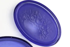 Verre bleu Val-Saint-Lambert Vide-Poche, Belgique vers 1900