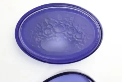 Verre bleu Val-Saint-Lambert Vide-Poche, Belgique vers 1900