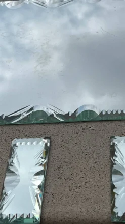 Verre miroir biseauté - portes couteaux dessous de bouteillle