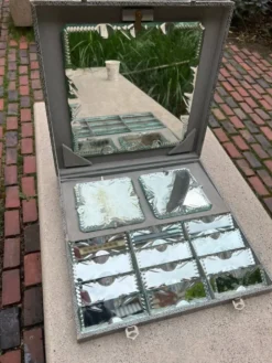 Verre miroir biseauté - portes couteaux dessous de bouteillle