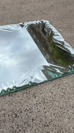 Verre miroir biseauté - portes couteaux dessous de bouteillle