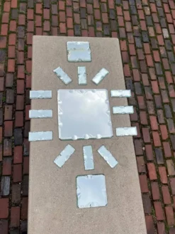 Verre miroir biseauté - portes couteaux dessous de bouteillle