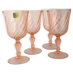 Verre rose torsade Luminarc rosaline