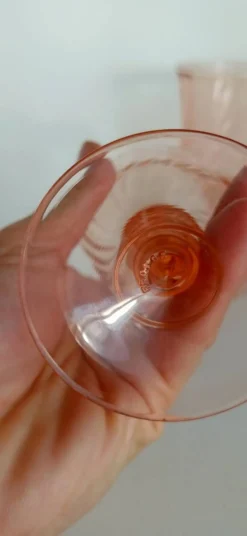 Verre rose torsade Luminarc rosaline