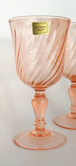 Verre rose torsade Luminarc rosaline