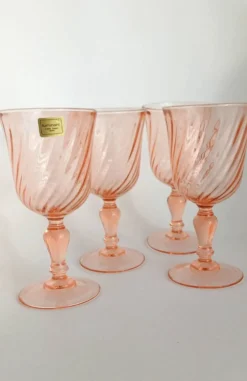 Verre rose torsade Luminarc rosaline