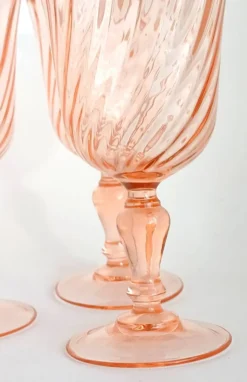 Verre rose torsade Luminarc rosaline