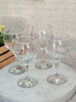 Verres a ballon sur pied