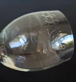3 verres anciens guilloches années 20