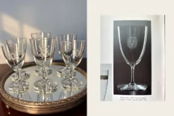 6 verres Baccarat en forme de funnel, fin 19e - début 20e siècle.