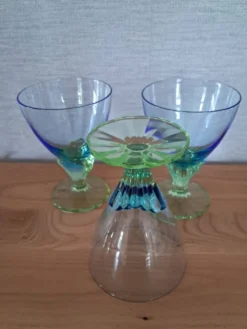 3 verres Bormioli Rocco Bahia années 80
