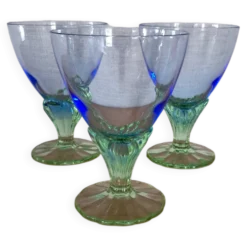 3 verres Bormioli Rocco Bahia années 80