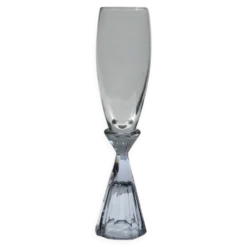 10 verres à champagne en cristal vintage, revival Art Déco des années 1980
