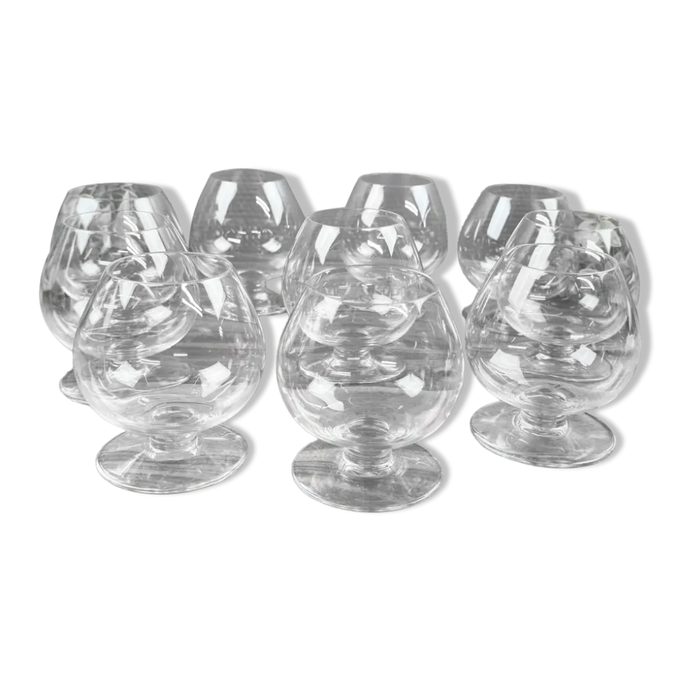 10 verres à cognac Baccarat – cristal