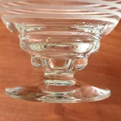 8 VERRES coniques motif lignes vintage 1950