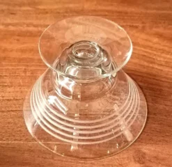 8 VERRES coniques motif lignes vintage 1950