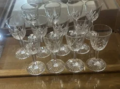 12 Verres Cristal Baccarat estampillé modèle Epron H 12,2 cm