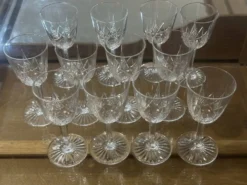 12 Verres Cristal Baccarat estampillé modèle Epron H 12,2 cm