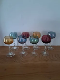 6 verres à digestif, années 60