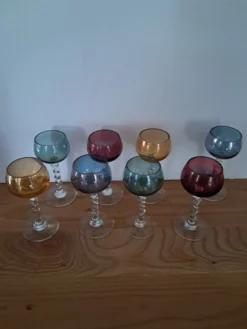 6 verres à digestif, années 60