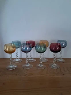 6 verres à digestif, années 60