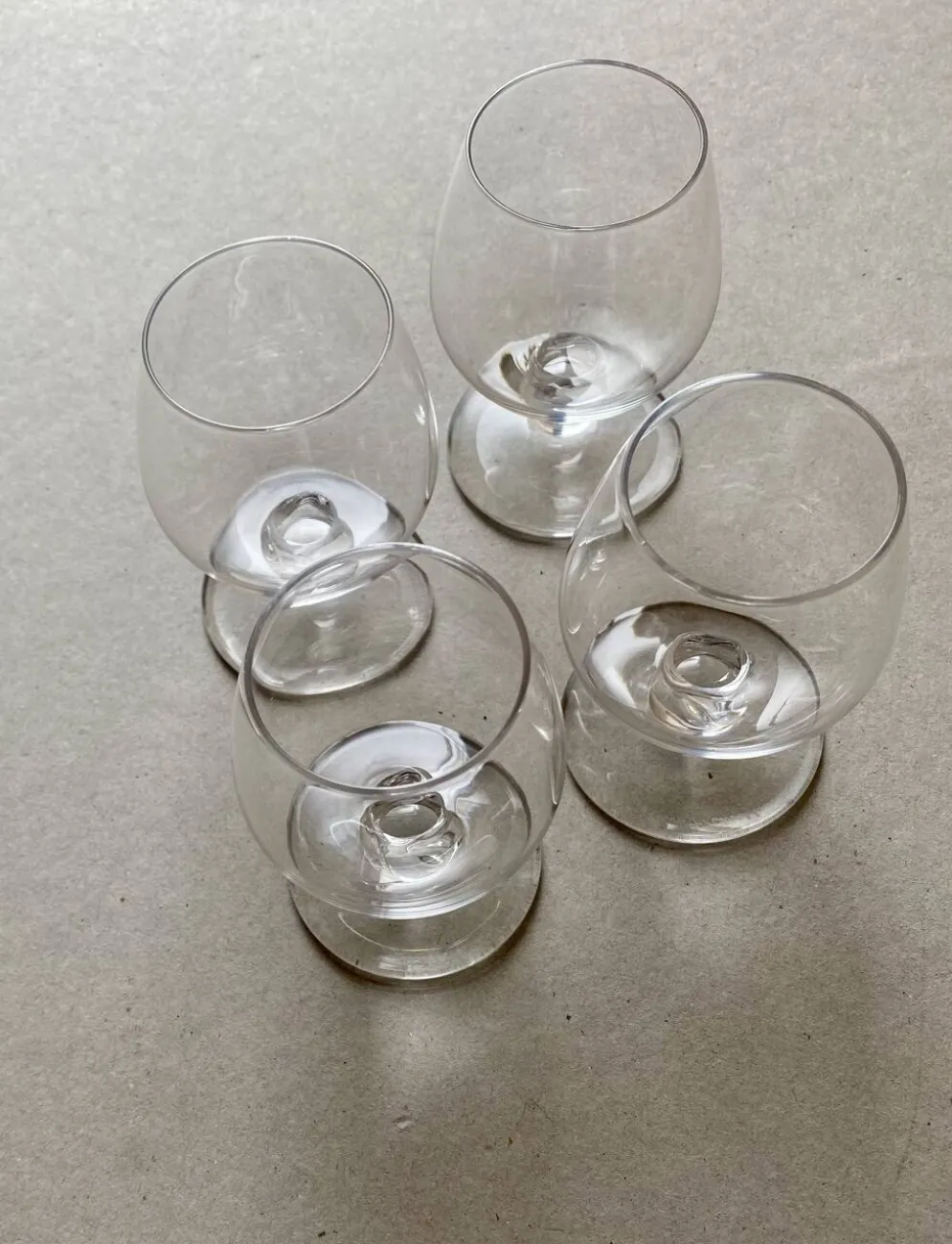 4 verres à digestif en cristal Daum France – modèle Orval