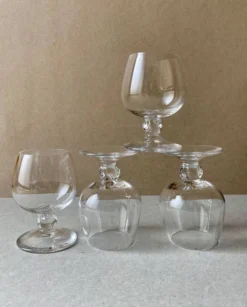 4 verres à digestif en cristal Daum France – modèle Orval