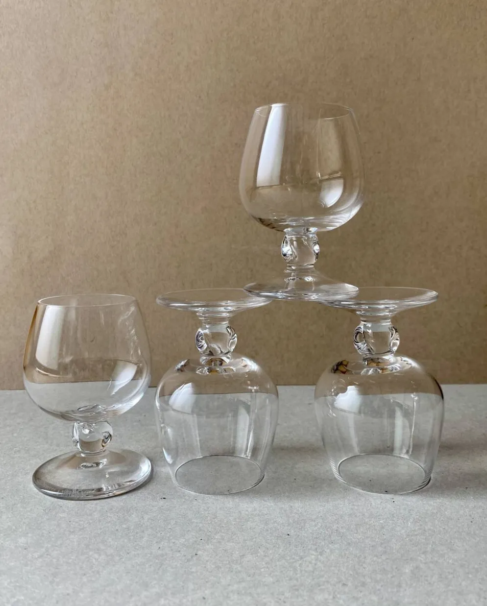 4 verres à digestif en cristal Daum France – modèle Orval