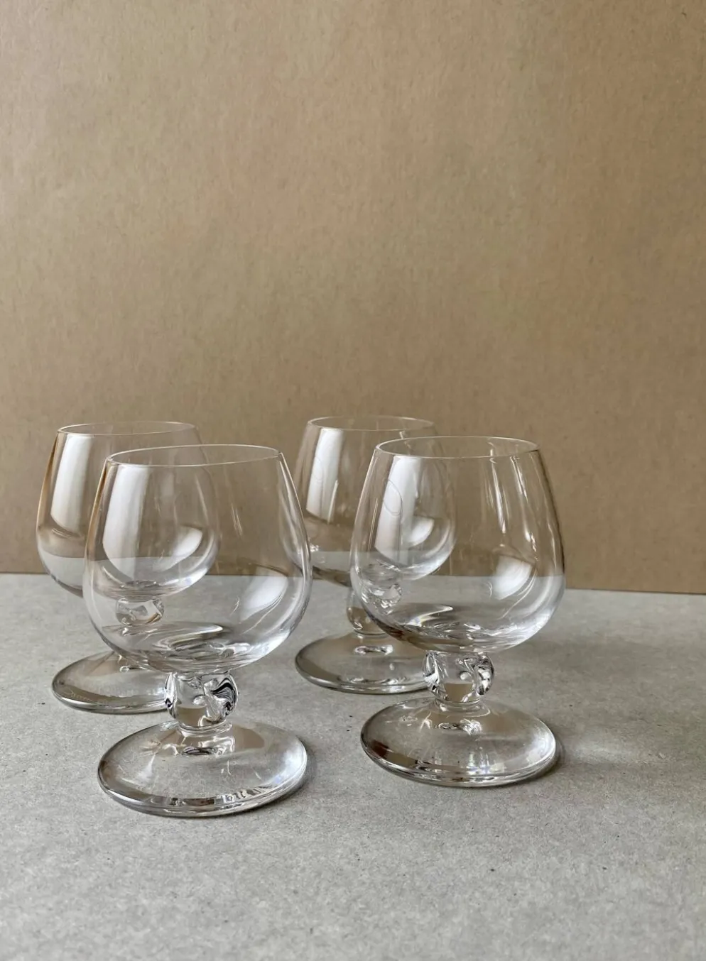 4 verres à digestif en cristal Daum France – modèle Orval