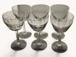 6 verres à eau Art déco
