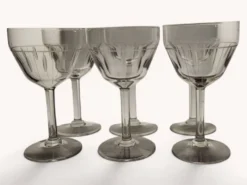 6 verres à eau Art déco