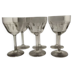 6 verres à eau Art déco