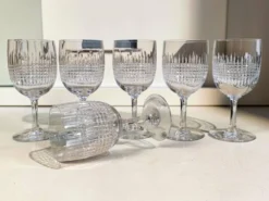 6 verres à eau en cristal Baccarat modèle Nancy