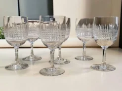 6 verres à eau en cristal Baccarat modèle Nancy