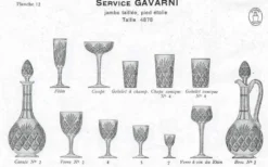 6 Verres à eau en cristal de Saint-Louis | Modèle Gavarni | Première m