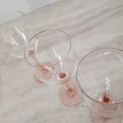 6 Verres à Eau ou Vin / verre à pied Rose par Luminarc