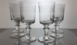 6 verres à eau / vin, XIXème