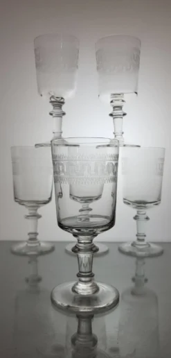 6 verres à eau / vin, XIXème