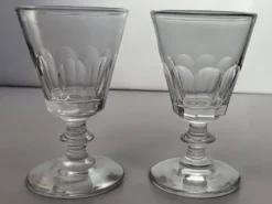 6 verres en cristal de Baccarat / Saint Louis / Caton