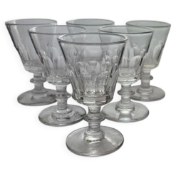 6 verres en cristal de Baccarat / Saint Louis / Caton