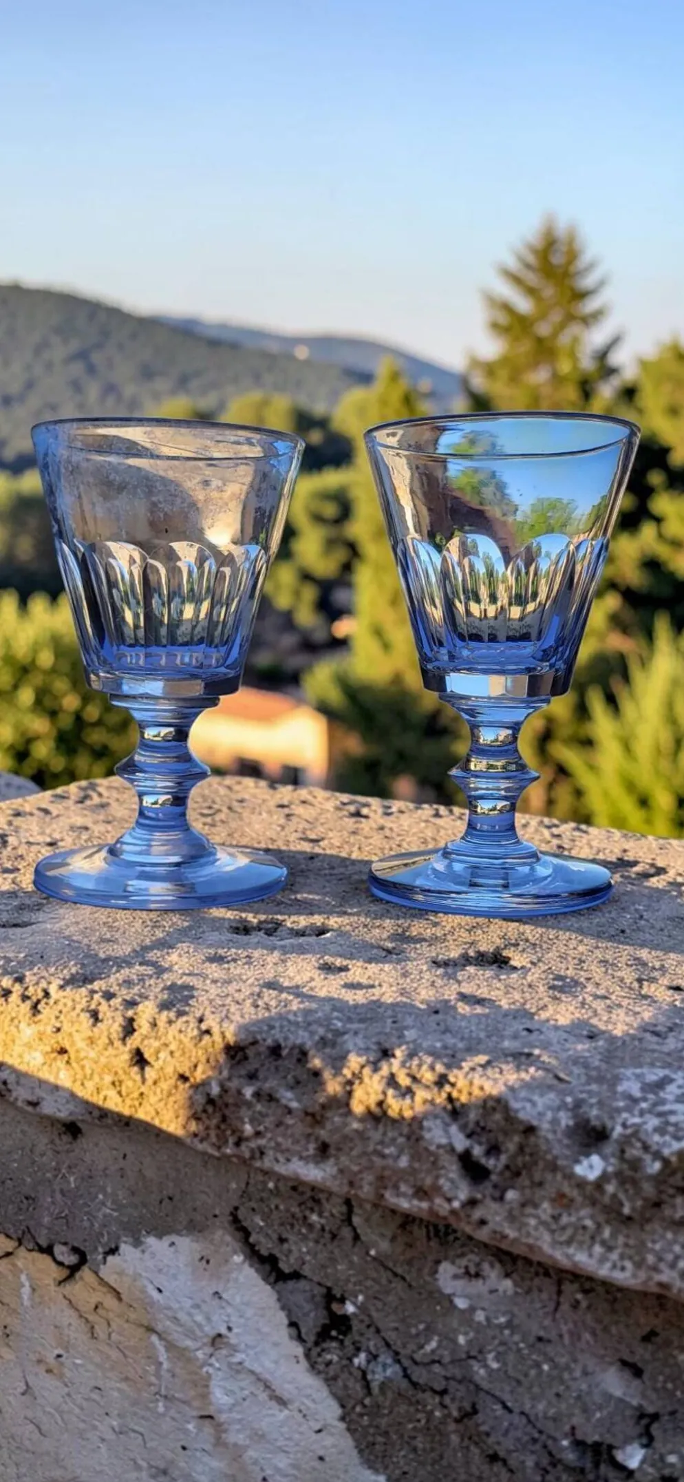 6 verres en cristal de Baccarat / Saint Louis / Caton