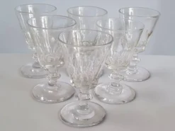 6 verres en cristal de Baccarat / Saint Louis / Caton