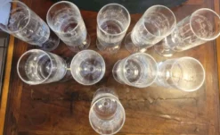 10 Verres/flûtes à champagne 16cl Cristal d'Arques modèle Matignon 70s